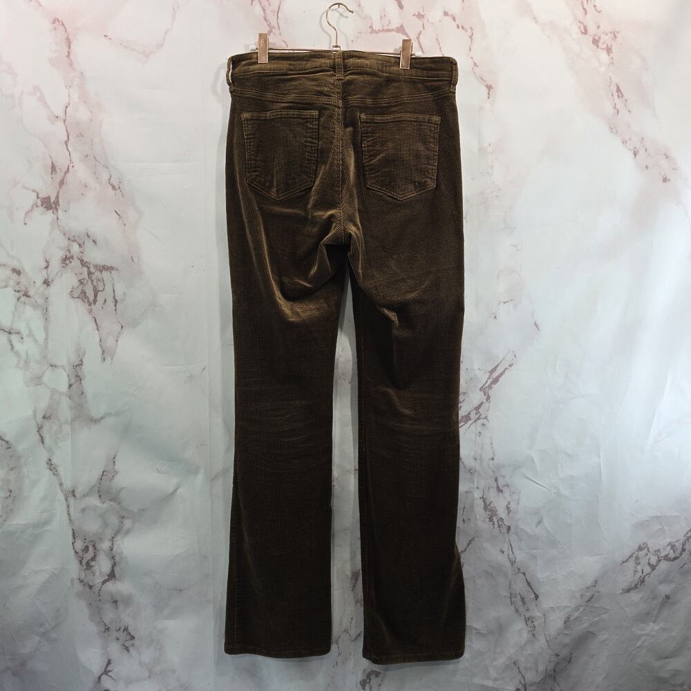 Oat New York Pants Womens 28 X 33 Brown Corduroy High Rise Boot Cut Stretchy